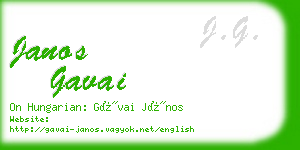 janos gavai business card